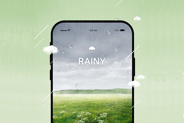 雨天天气预报APP展示图片素材