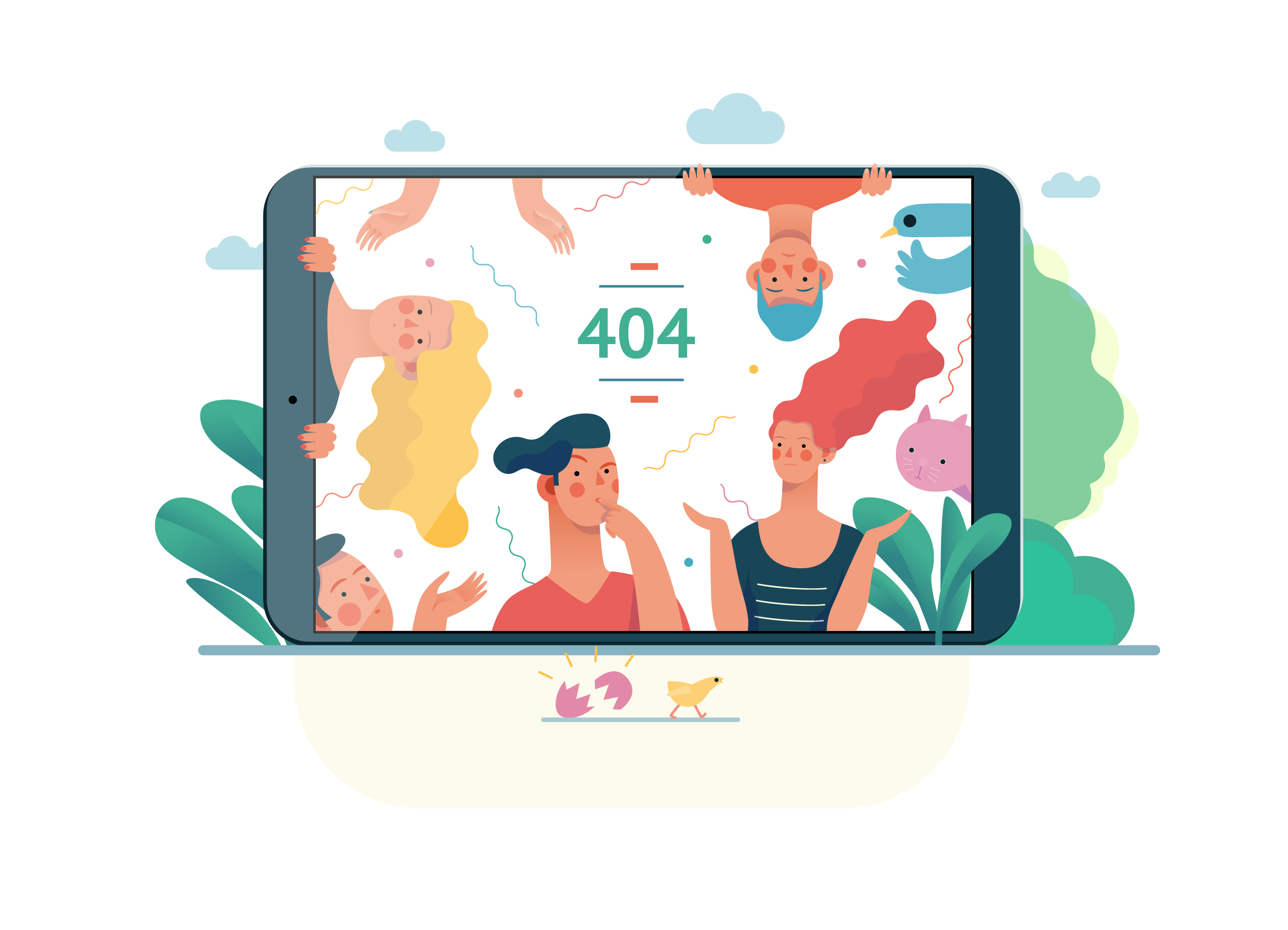 互联网多种商业业务概念扁平化插画下载[Ai]插图(17)