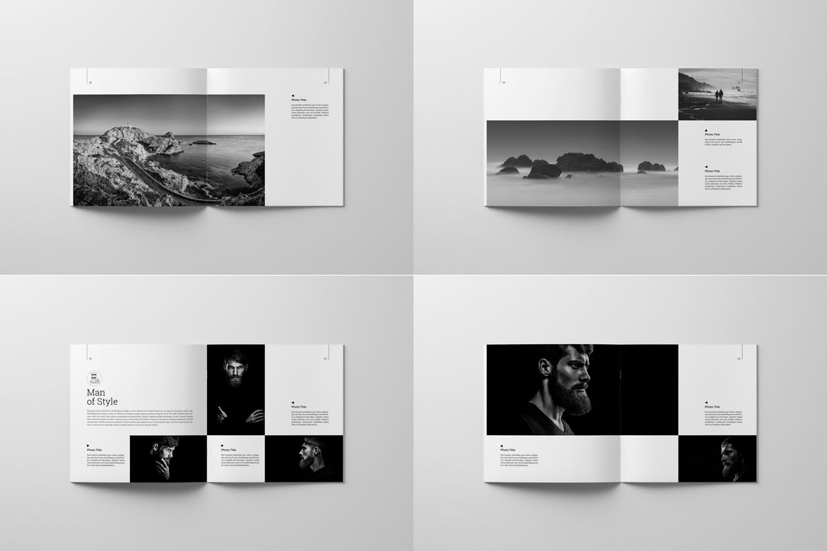 高端冷摄影师画册/产品目录设计模板 PSD – Photo Album Template插图(10)