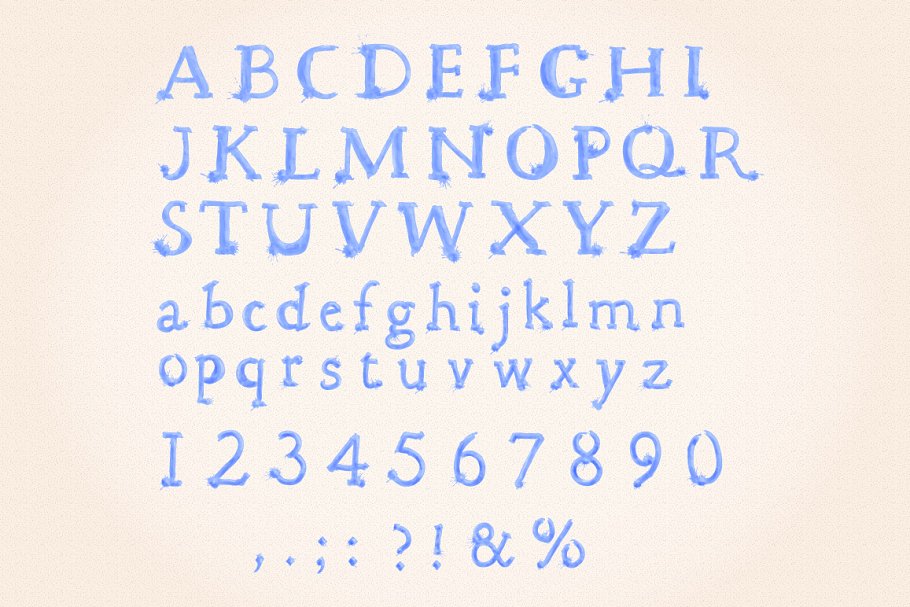 四色水彩卡通字母表 Watercolor Alphabet插图(1)