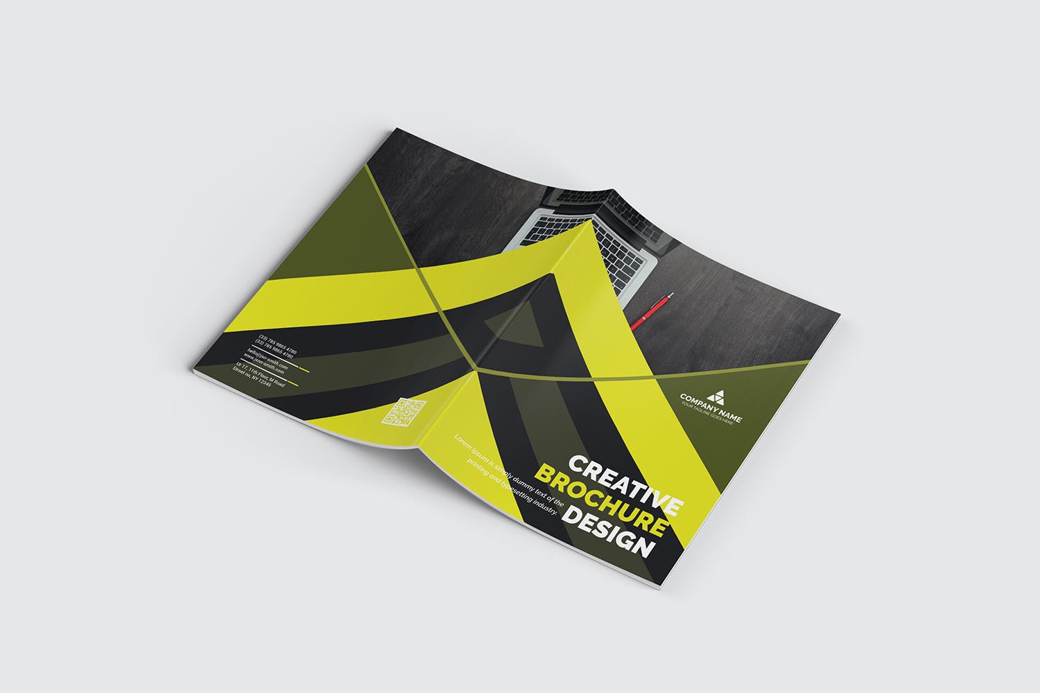 产品手册/企业简介画册设计模板 Bifold Brochure插图(2)