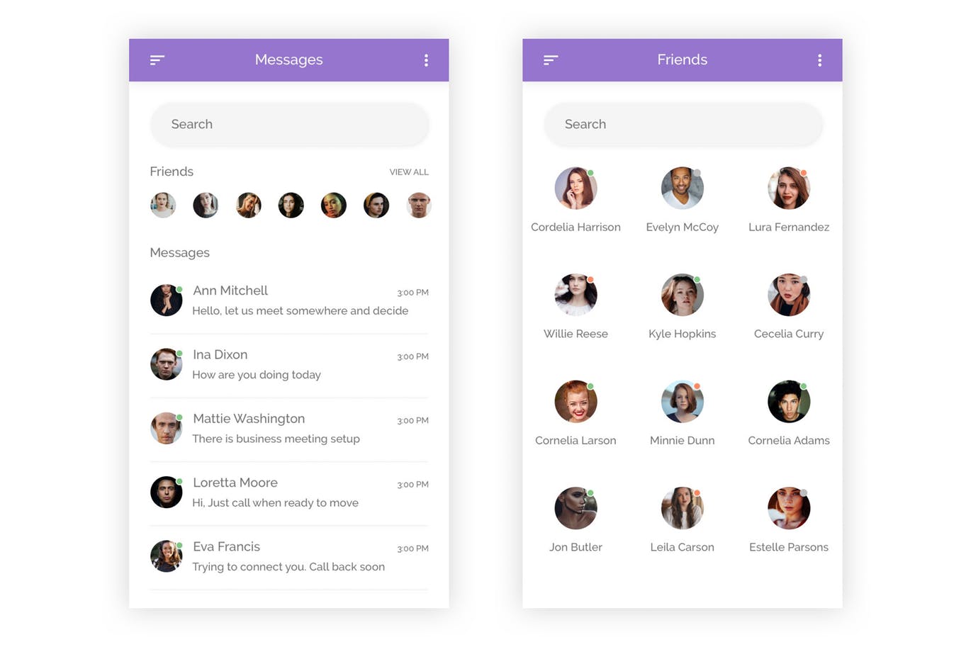 社交聊天&分享APP应用UI设计素材库精选套件 Chatty – Chatting & Sharing App -Adobe Illustrator插图(4)
