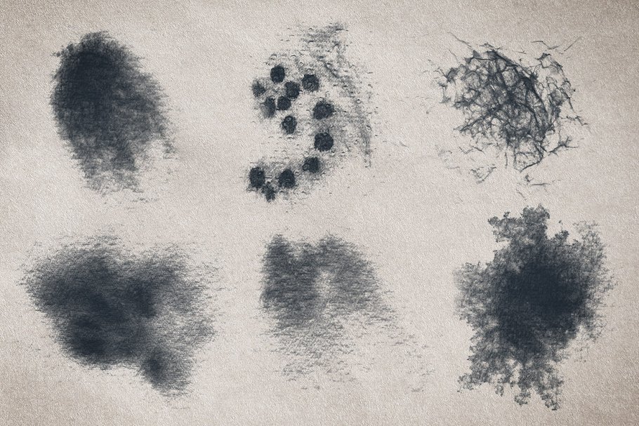 奇形怪状滴墨墨水纹理PS笔刷v1 Textured Drips Brush Pack Volume 1插图(1)