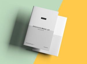 完美简单的多角度画册设计展示模型（Mockup）PSD下载