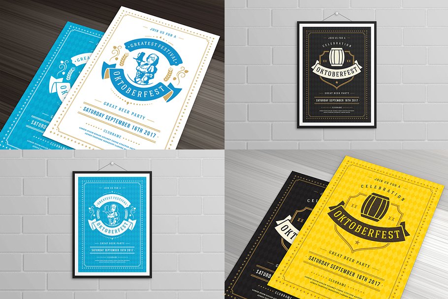 啤酒节主题Logo徽标模板/设计元素 Oktoberfest big bundle插图(21)