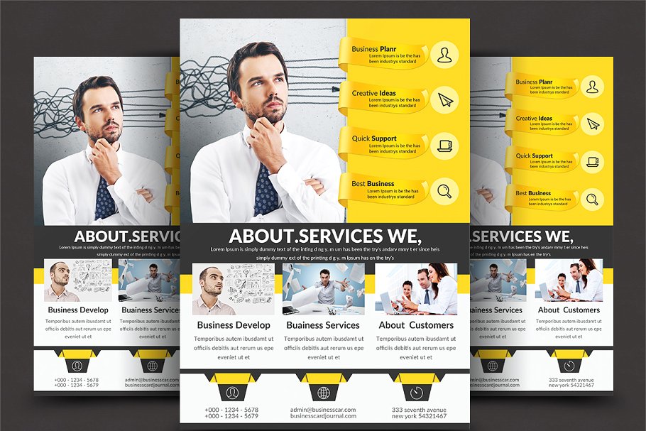 商业企业宣传传单模板 Corporate 8 Flyer Bundle Template插图(1)