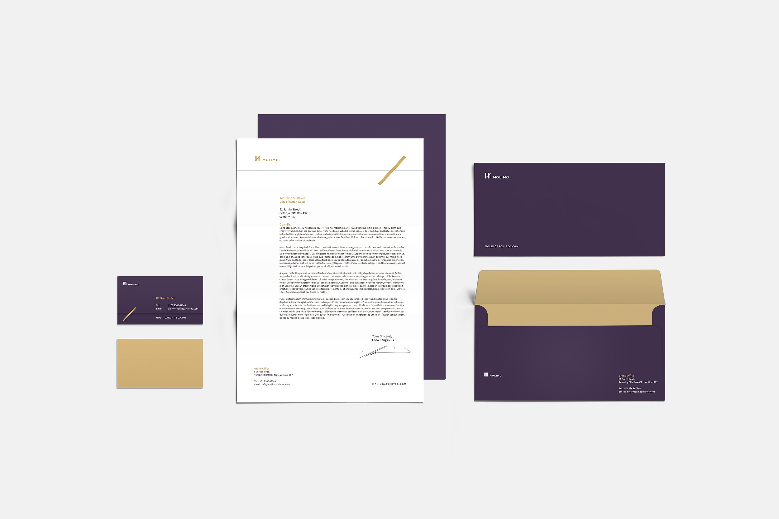 现代专业极简的建筑企业形象VI设计模板 Architecture Corporate Identity [indd]插图(6)