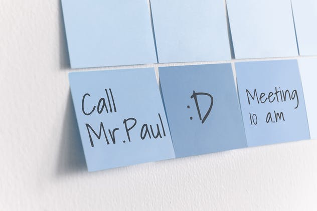 办公专用便利贴便签样机模板 Paper Note Mockup插图(1)