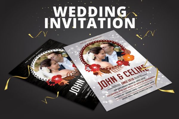 婚礼邀请函模板 Wedding Invitation