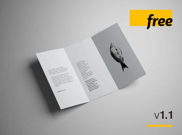 多角度三折页宣传单设计效果图样机 Free Advanced Trifold Brochure Mockup – 7 Angles