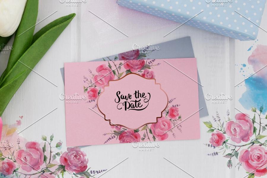 玫瑰&薰衣草花卉剪贴画素材合集插图(6)