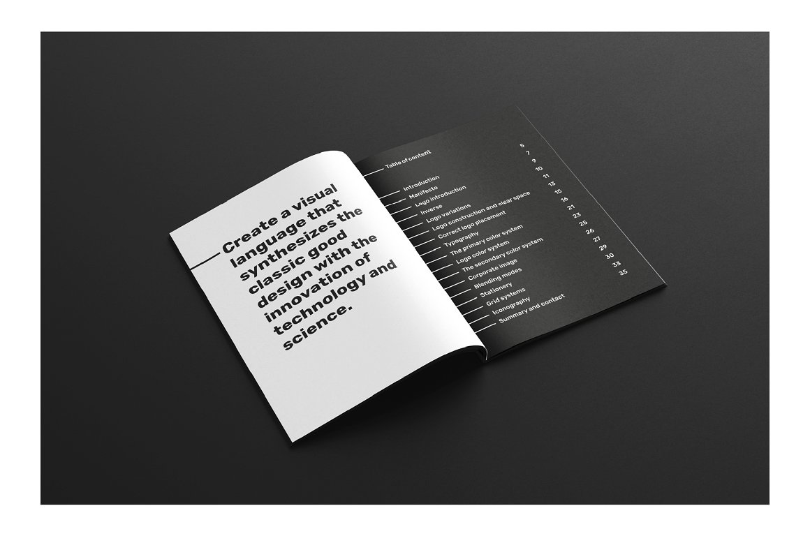 黑白极简主义现代品牌手册插图(2)