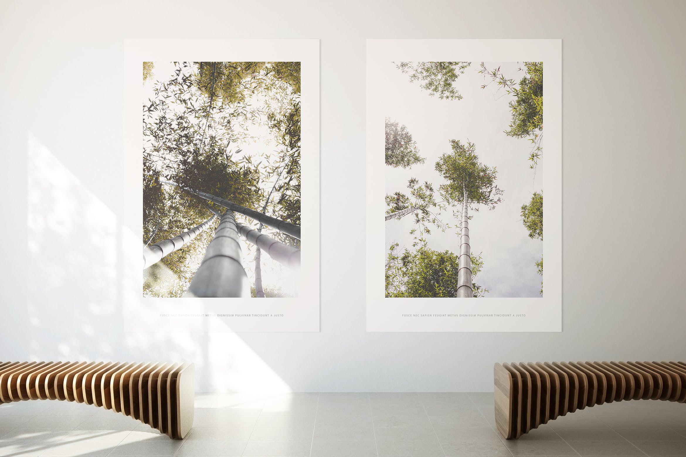 居家大厅大幅画框相框样机素材库精选模板 Poster Mockup插图