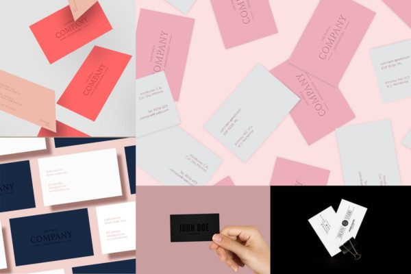 5款企业名片样机模板v01 5 Business Card Mock Up Pack Vol 01