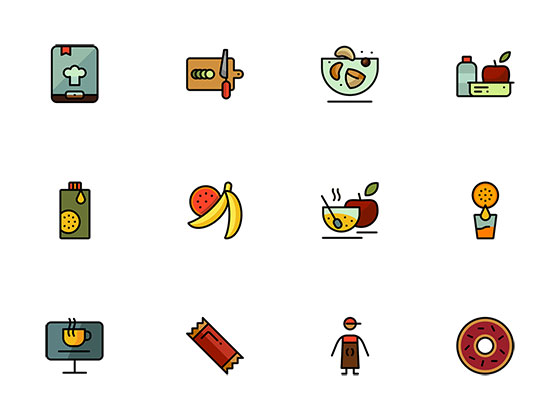 100 枚咖啡和早餐元素图标素材之家精选sketch素材