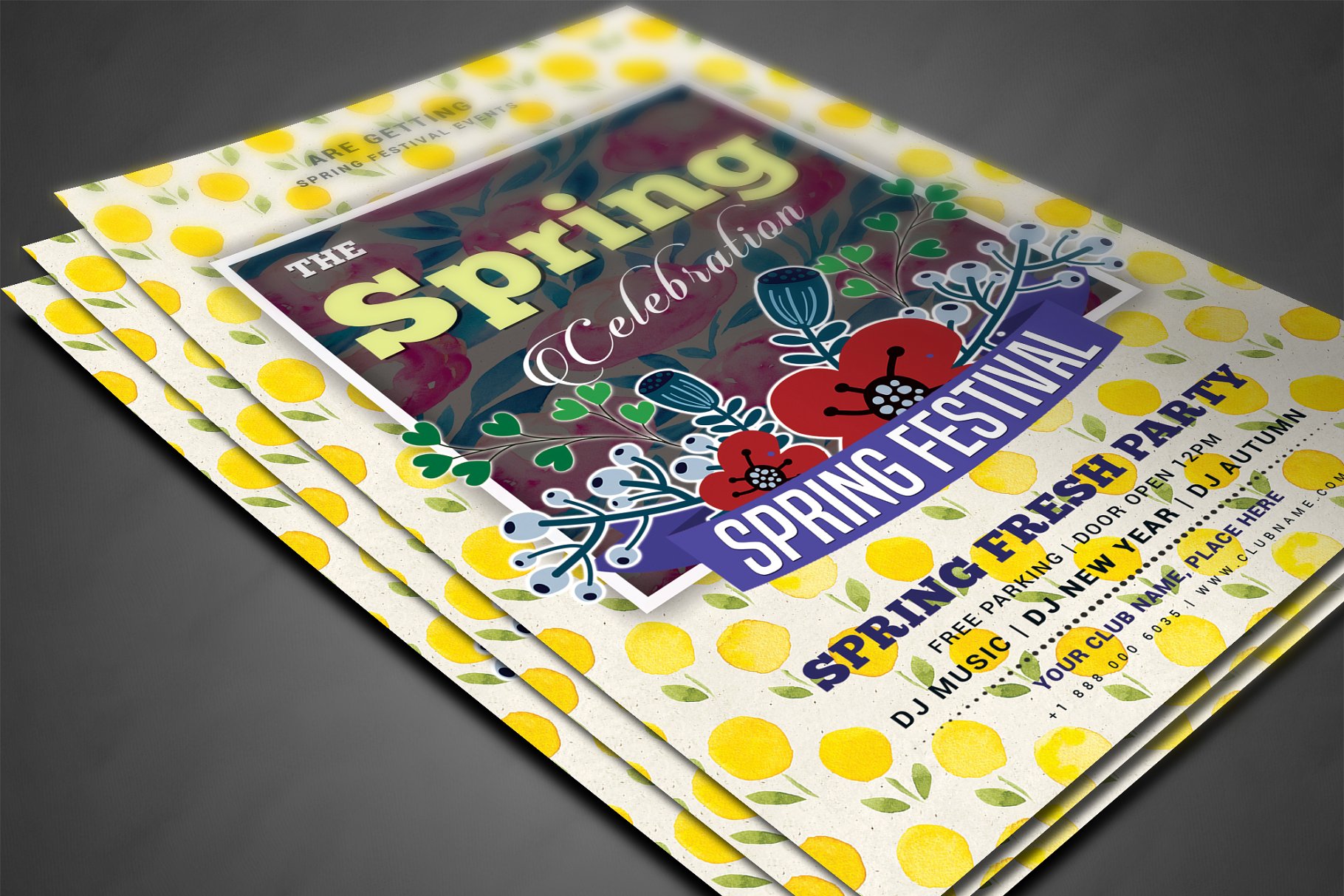 专业简洁的春季节日派对活动宣传模板 Spring Festival插图(2)