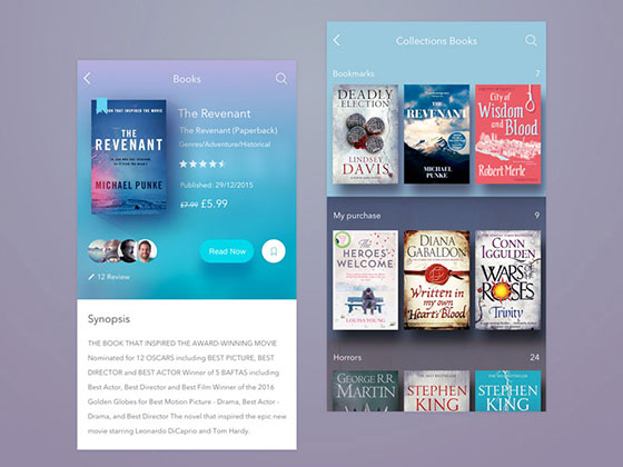 书店应用概念设计素材之家精选sketch素材