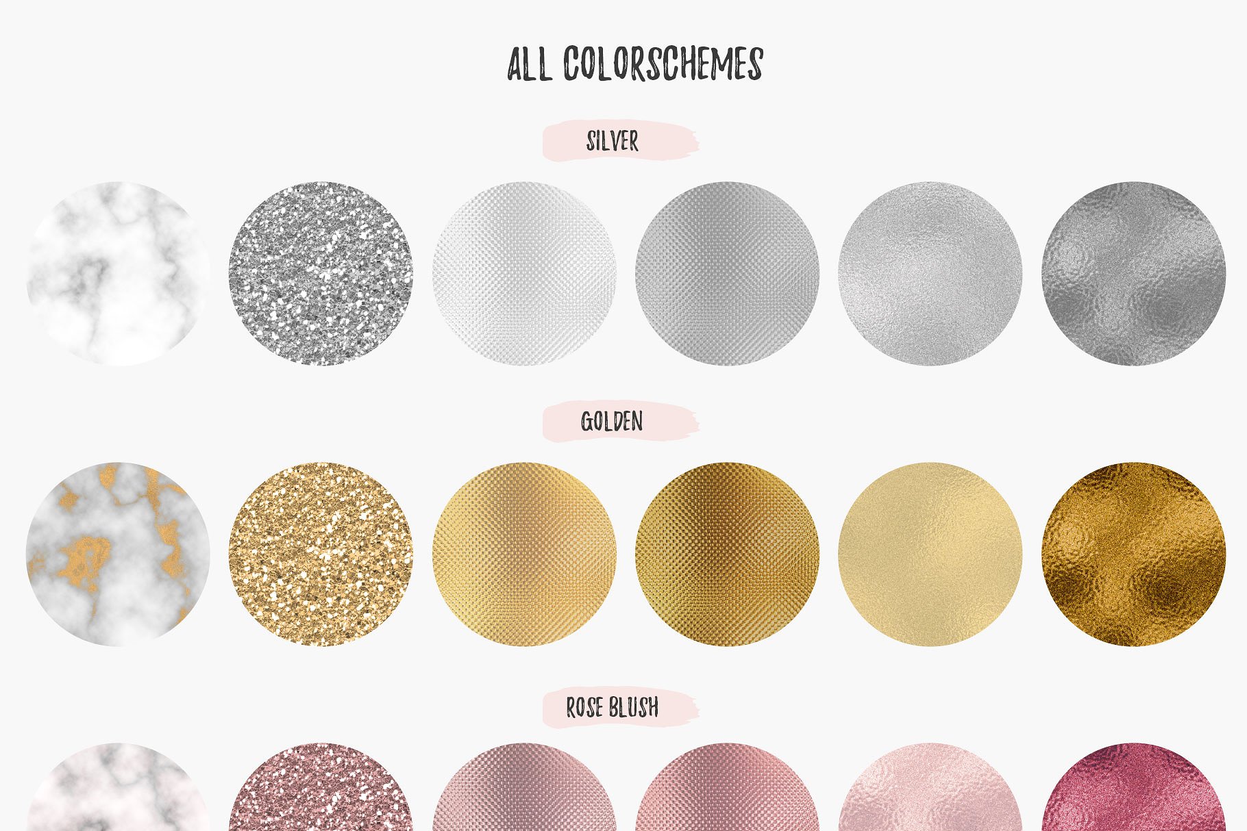 闪光，金箔和大理石纹理合集 Glitter, Foil & Marble Textures插图(1)