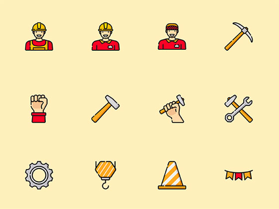 30 枚劳动节元素图标素材之家精选sketch素材