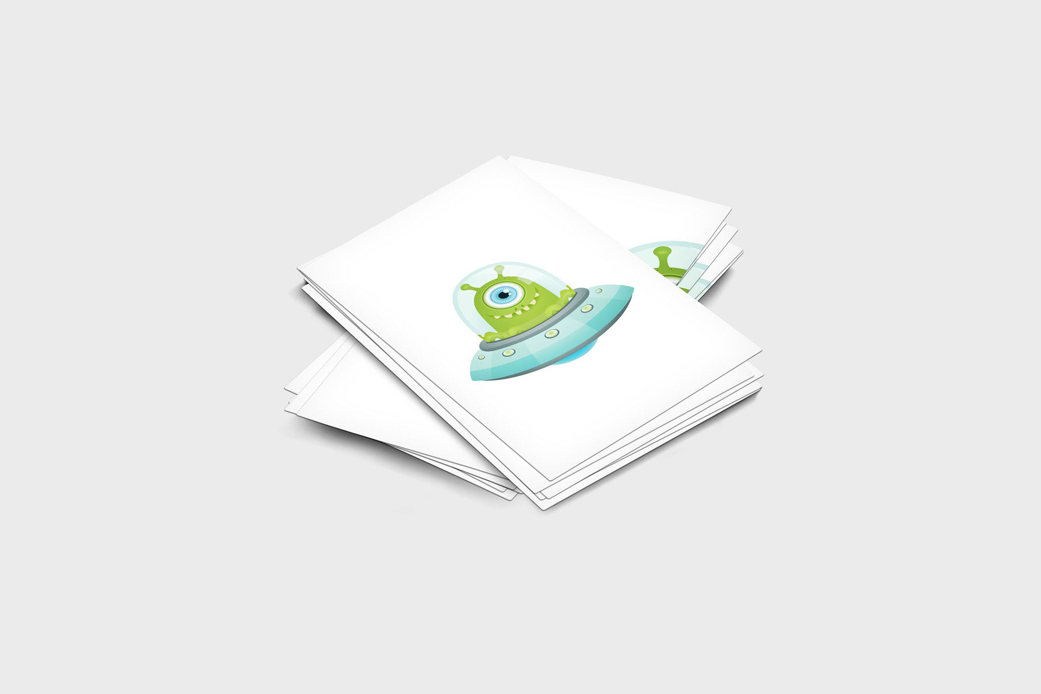 企业名片设计效果图展示样机素材库精选模板 4 Business Card Mock-Up Template插图(4)