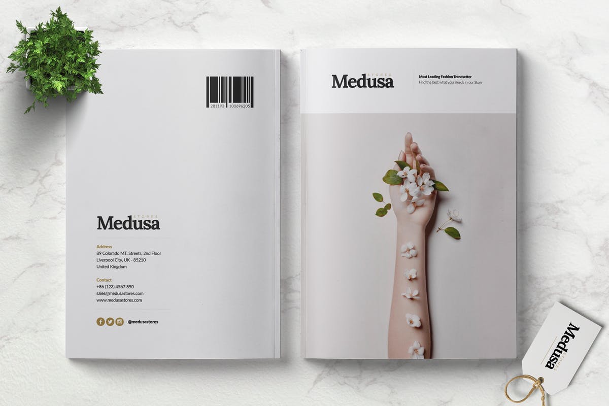 24页时尚产品目录手册版式素材库精选Lookbook设计模板 MEDUSA – Lookbook Brochure Fashion插图