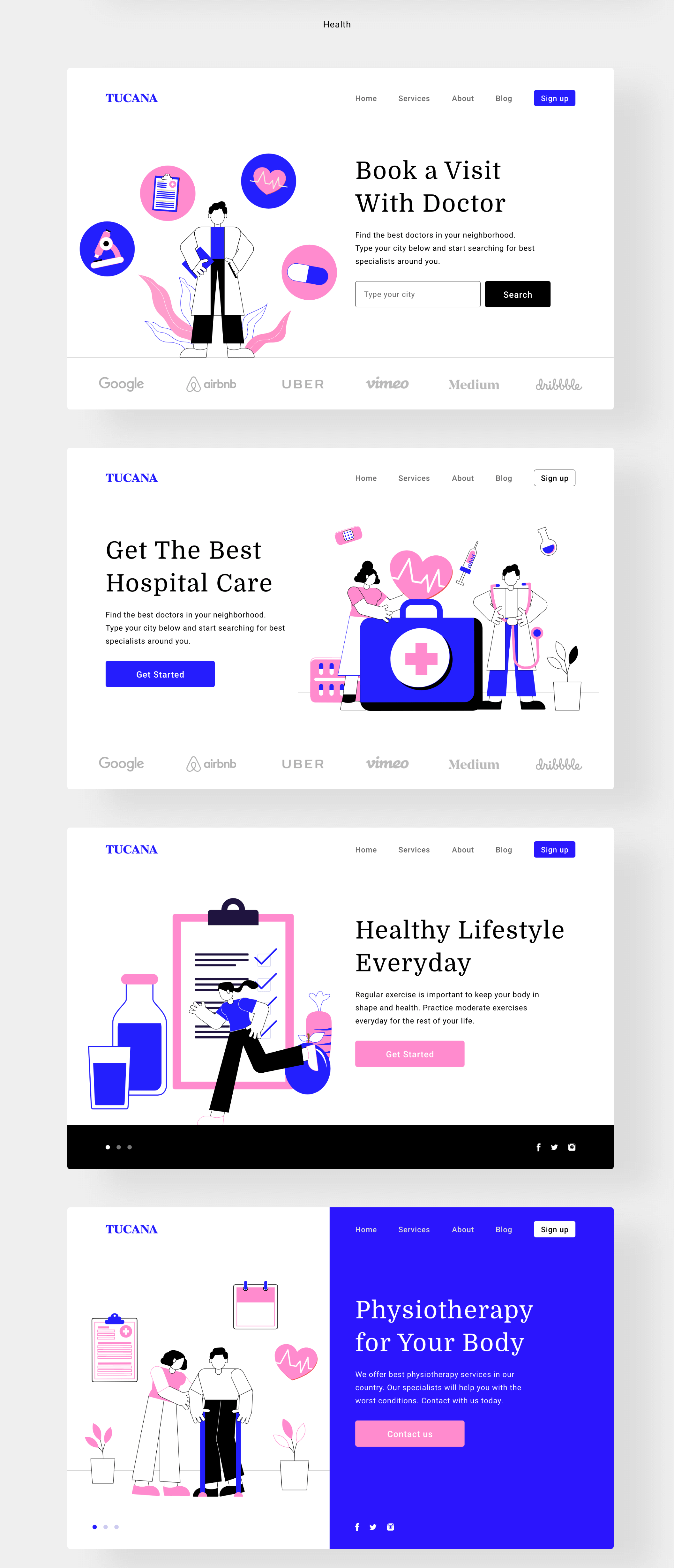 素材库下午茶:现代和时尚的插画包+UI模板套装插图(5)