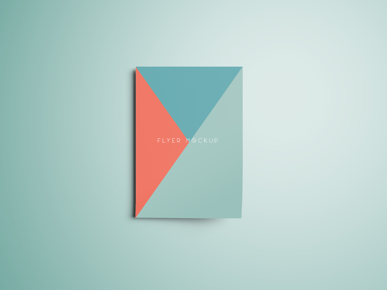 立体效果宣传单设计图样机模板 Free Flyer Mockup插图