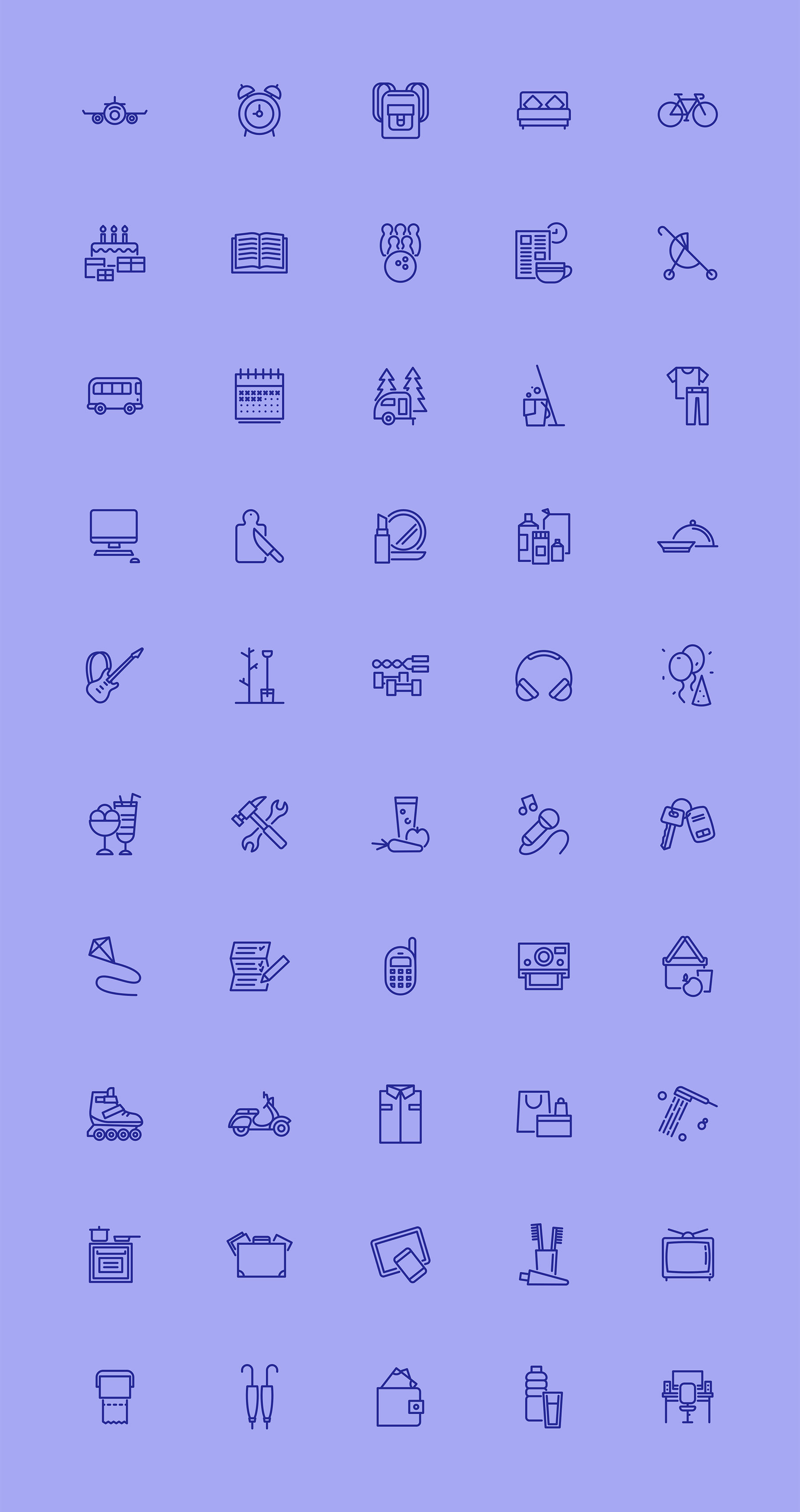 50 枚生活方式元素图标