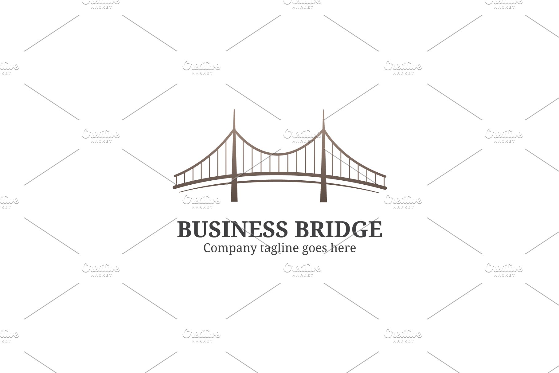 商业桥梁形象图形Logo模板 Business Bridge Logo插图(4)