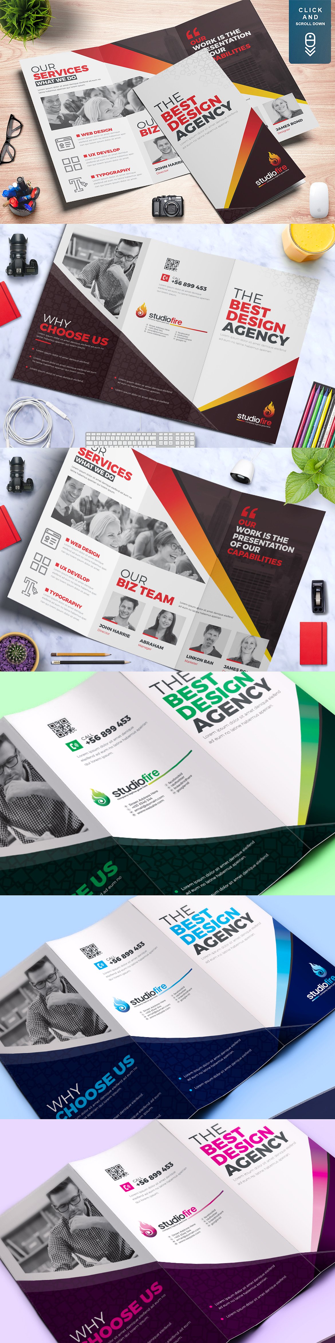 15合1小册子模板合辑下载 Brochure Bundle [indd,eps] 1.22GB插图(19)