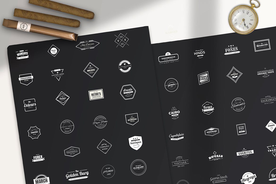 50个复古设计风格Logo&徽章设计模板 50 Premium Vintage Logo & Badge插图(4)