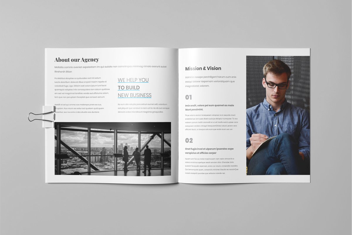 企业简约高效宣传册设计模板插图(4)