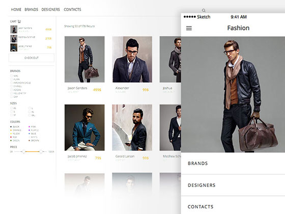 简洁商城素材之家精选sketch素材