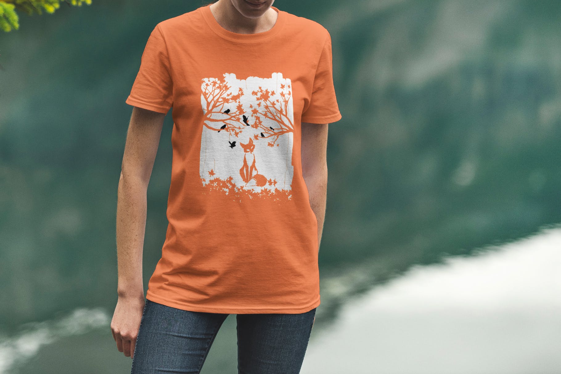 男士T恤印花设计户外场景模特上身效果样机v1 T-Shirt Mockup Adventure Edition Vol. 1插图(4)