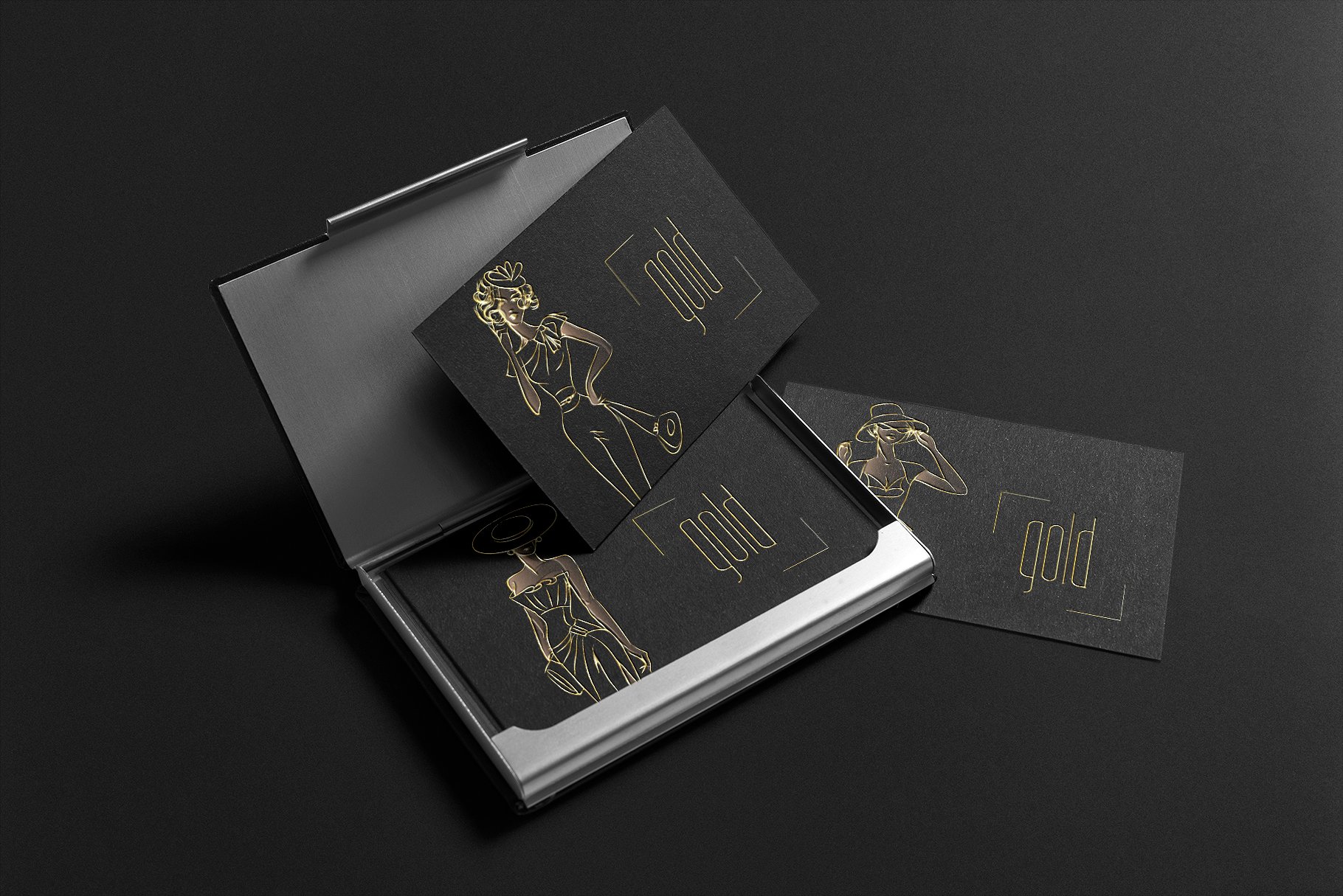 典雅时尚的时装模特手绘矢量素材合辑下载[ai,eps,png]插图(6)