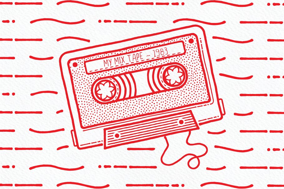 点与线的奥妙AI笔刷&纹理 Fine Liner Brushes & Patterns插图(4)