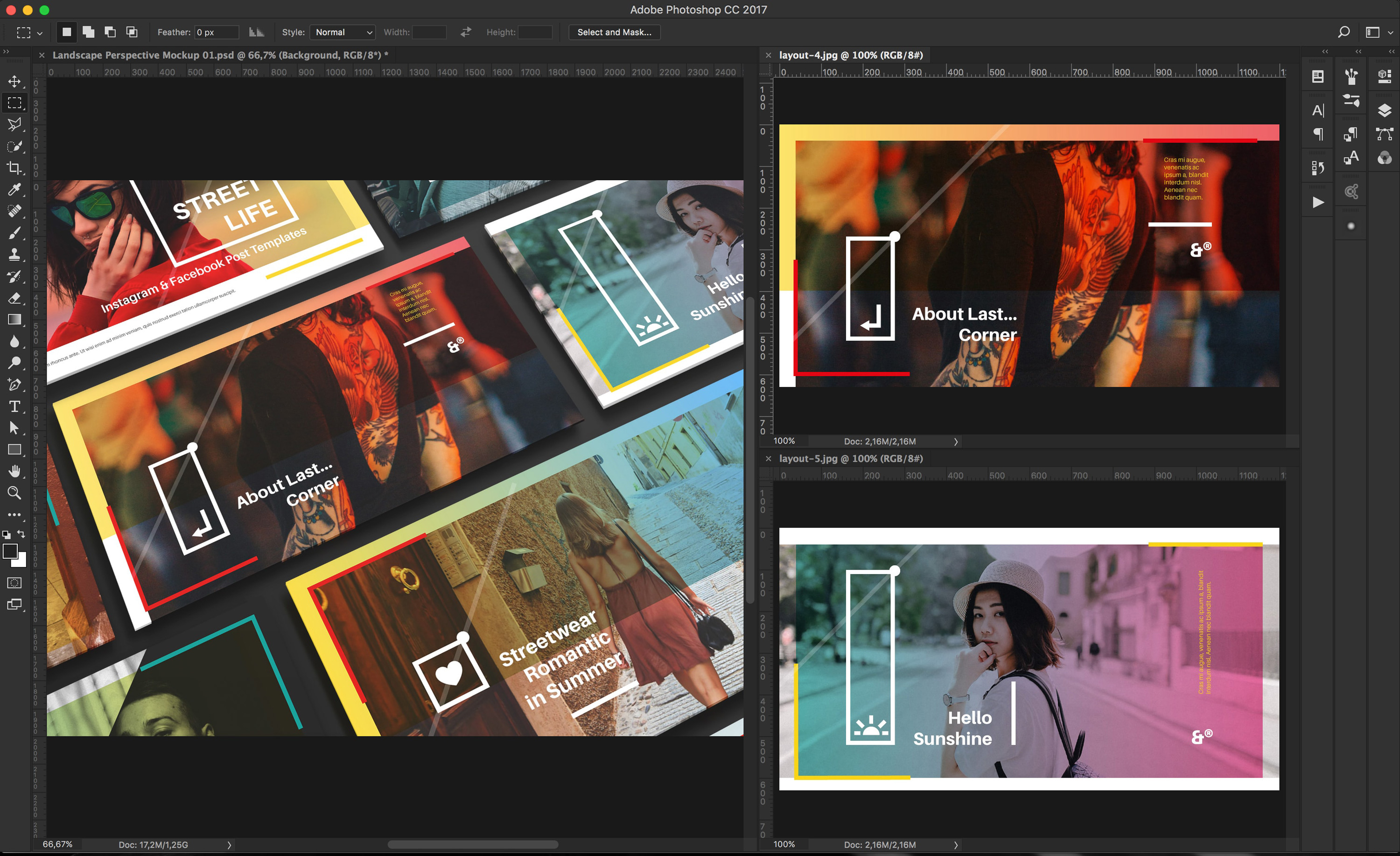 新媒体社交媒体传播设计物料效果图样机模板01 Landscape Perspective Mockup 01插图