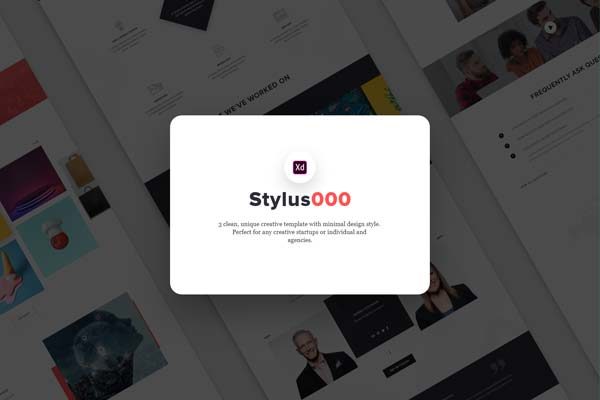 素材库下午茶：时尚的网页模板套装下载[XD]