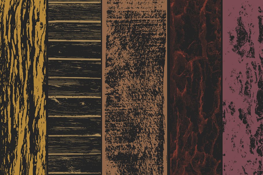 50款抽象半色调纹理合集 50 Vector Texture Pack插图(5)