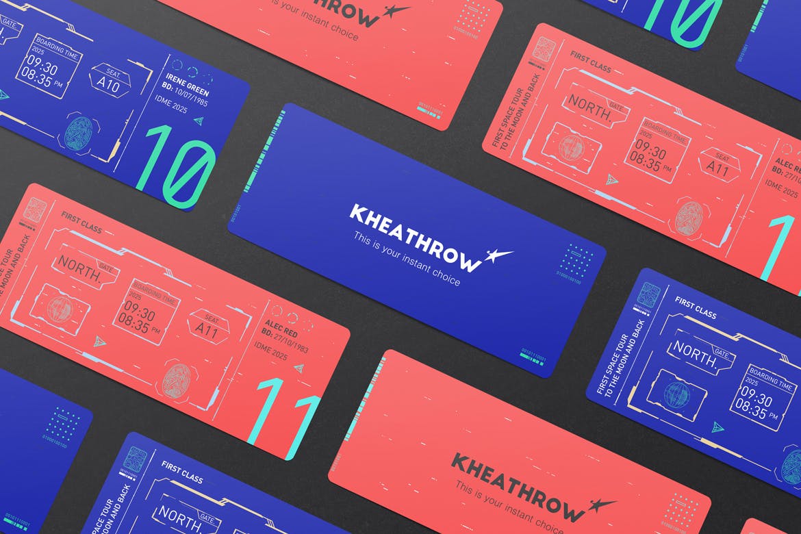 门票/现金券设计印刷效果图样机v1 Tickets / Cash Coupons Mock-Ups Vol.1插图(8)