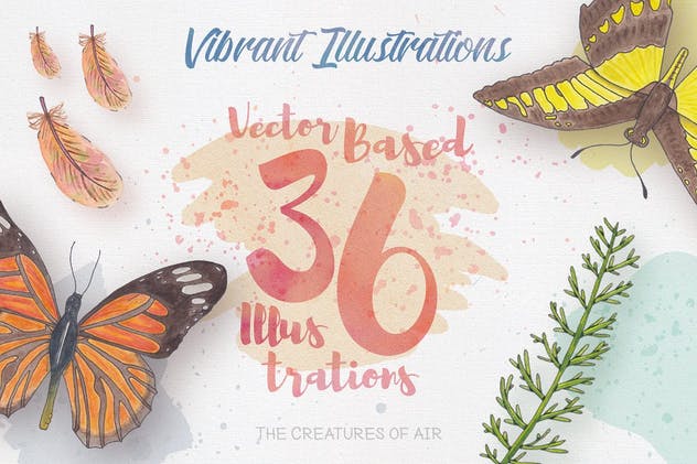 生物系列水彩手绘插图合集Vol.2 Watercolor Creatures vol. 2插图(2)