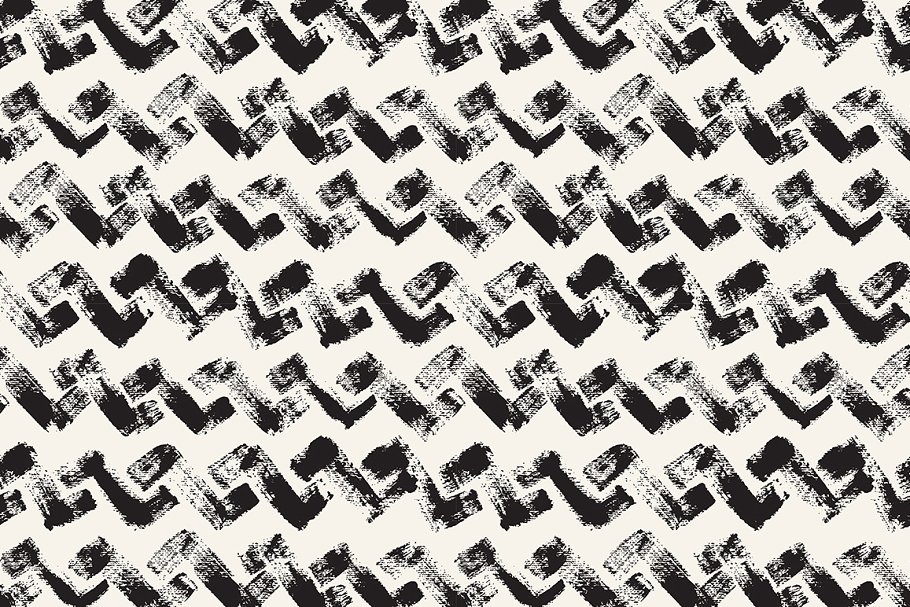 手绘画笔图案无缝纹理 Painted Seamless Patterns Set 2插图(3)