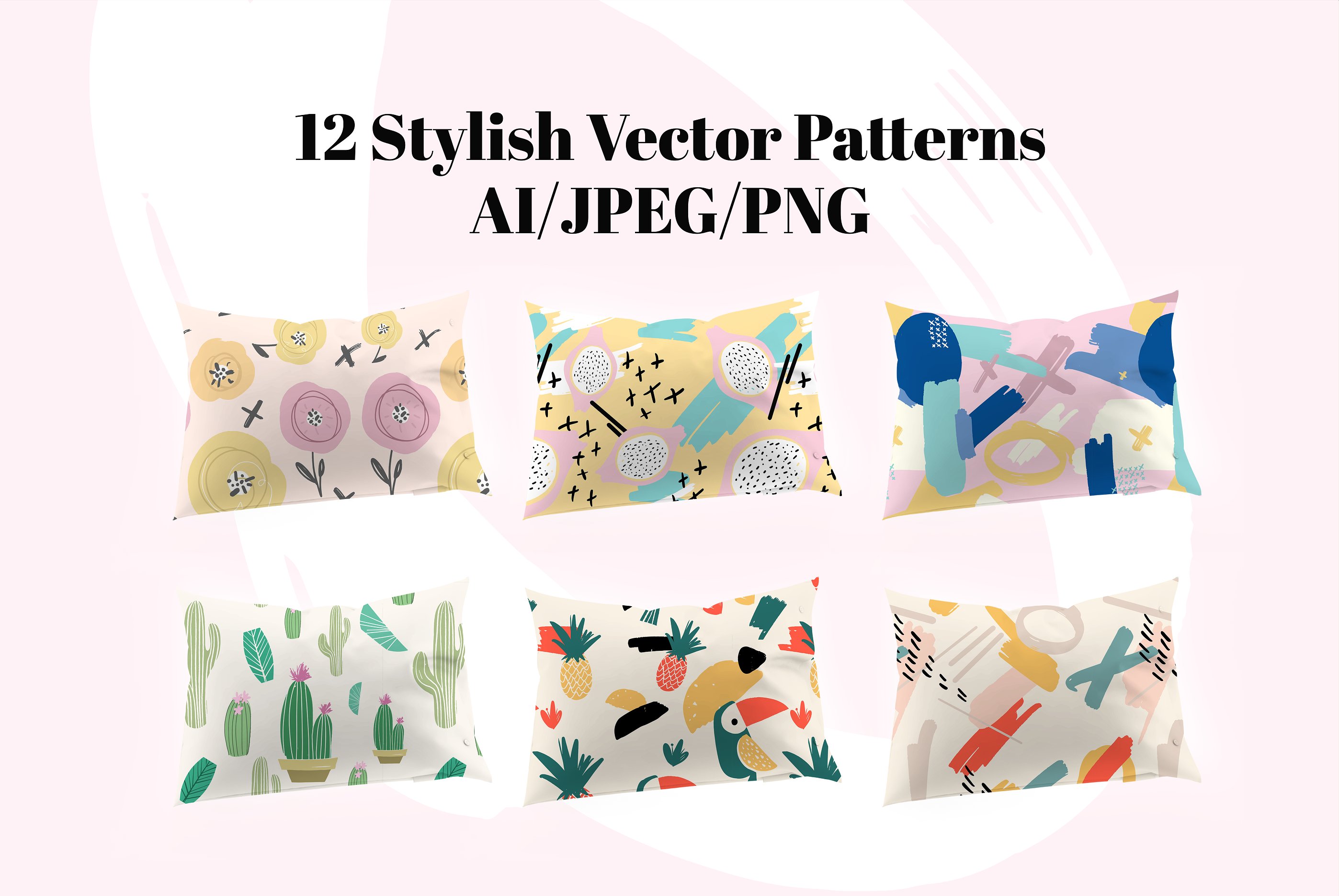 时尚、多彩的手绘特色背景纹理图形素材插图(7)