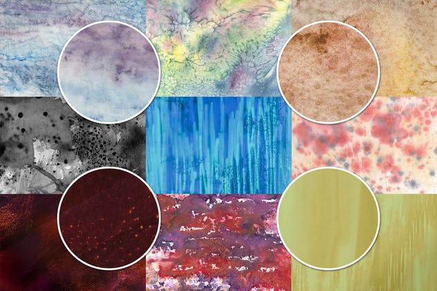 35款水彩艺术涂料肌理纹理Vol.1 Watercolor Wash Bundle Volume 1插图(5)