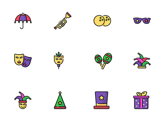 30 枚狂欢节元素图标素材之家精选sketch素材