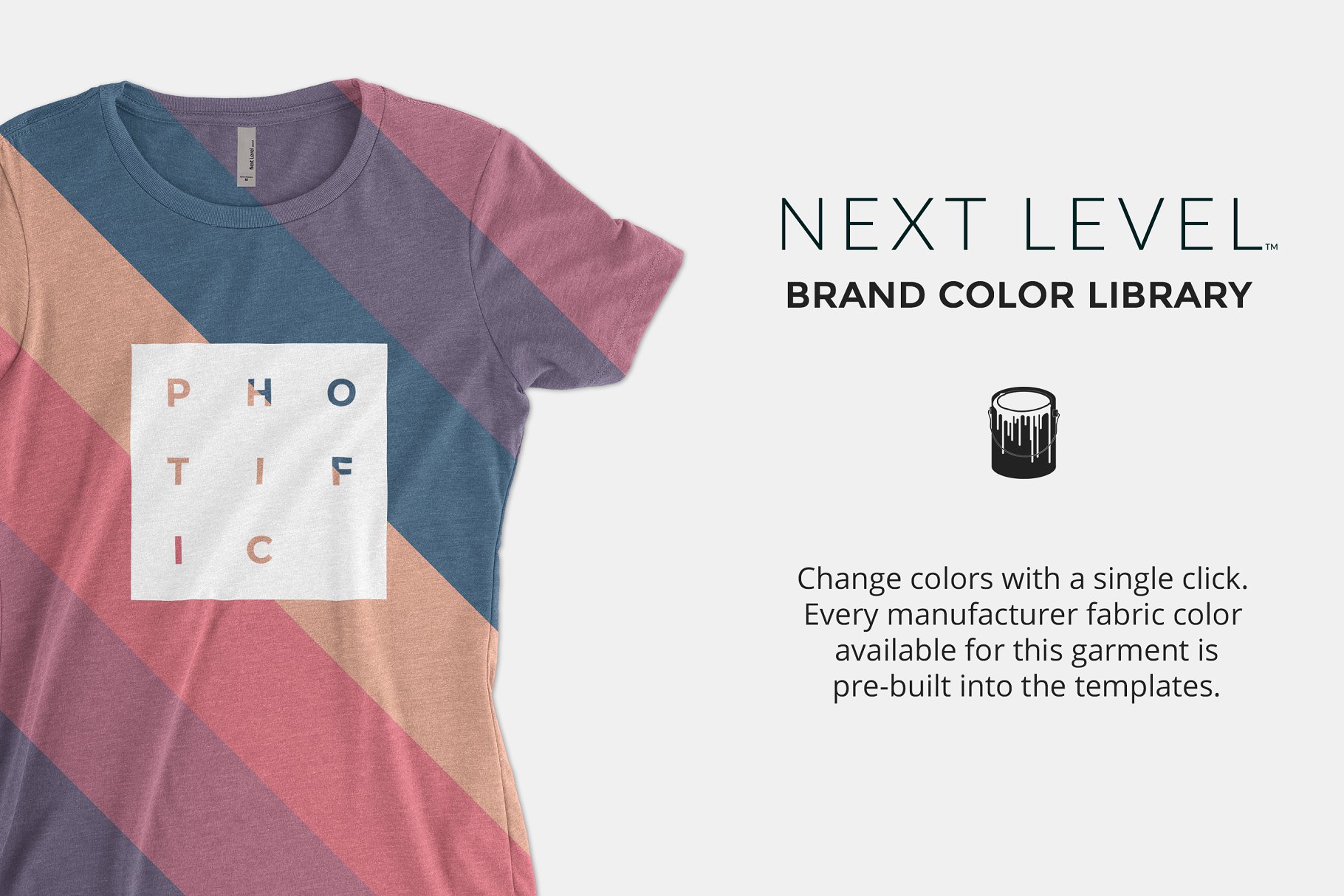 女士收腰T恤样机模板 Next Level 6610 Women’s CVC Tee插图(4)