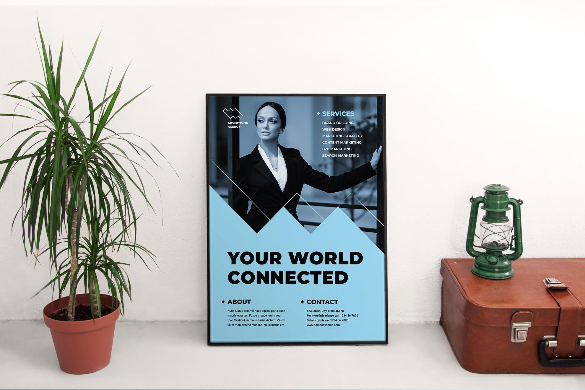 广告顾问广告公司宣传海报PSD素材素材库精选模板 Advertising Consultant Poster插图(2)