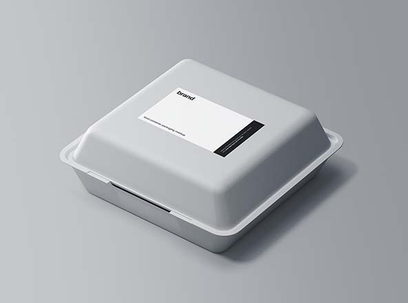 高端食品包装外卖盒定制设计素材库精选模板 Food Packaging Container Mockup