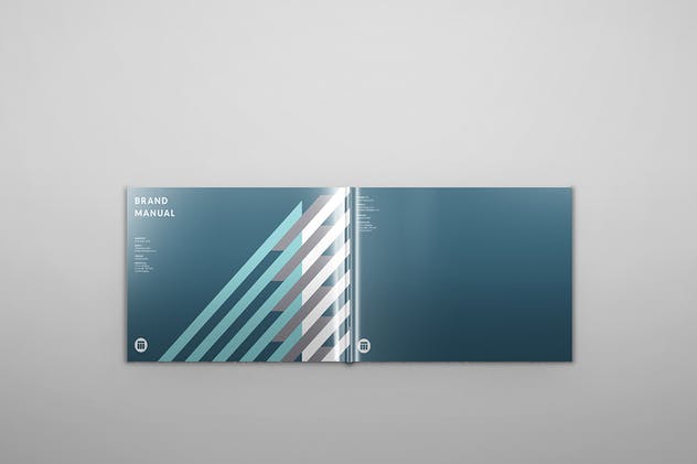 A4横向摄影画册宣传册样机 A4 Landscape Brochure Mockups插图(8)