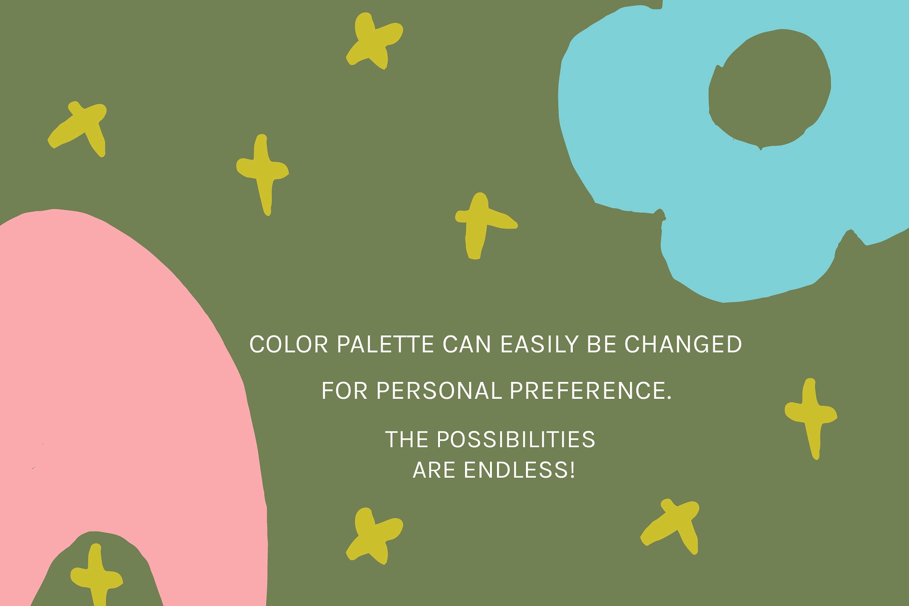 手绘花卉剪影无缝纹理 Floral Silhouette | Seamless Pattern插图(8)